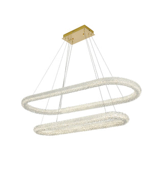 Bowen 51 inch Adjustable LED Chandelier in Satin Gold