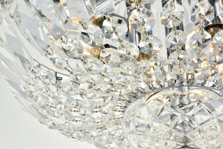 Tranquil 6 light Chrome Flush Mount Clear Royal Cut Crystal