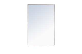 Metal frame Rectangle Mirror 28 inch Silver