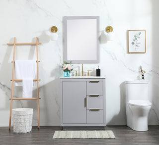 30 inch Single bathroom vanity in grey