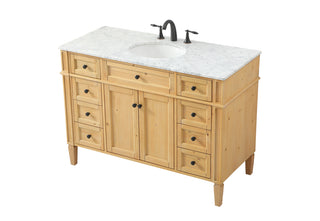 48 inch Single bathroom vanity in natural wood