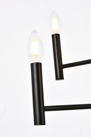 Carmella 6 lights pendant in black