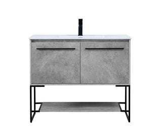 40 inch  Single Bathroom Vanity in Concrete Grey