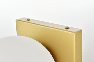 Jaylin 1 light Brass and frosted white Bath Sconce