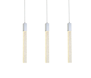 Weston 3 lights pendant in chrome