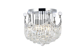 Corona 6 light Chrome Flush Mount Clear Royal Cut Crystal