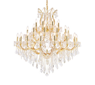 Maria Theresa 37 light Gold Chandelier Clear Royal Cut Crystal