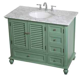 42 inch Single Bathroom Vanity in Vintage Mint