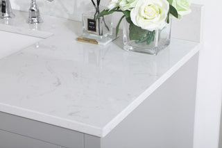 48 inch Single Bathroom Vanity in Grey with Backsplash
