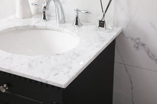 24 inch Single bathroom vanity set in black