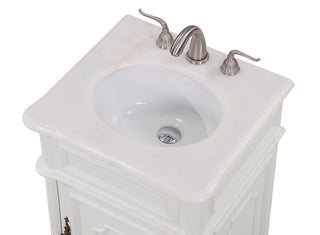 21 In. Single Bathroom Vanity Set In Antique White