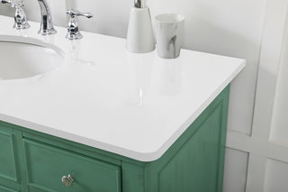 48 inch Single Bathroom vanity in vintage mint with ivory white engineered marble