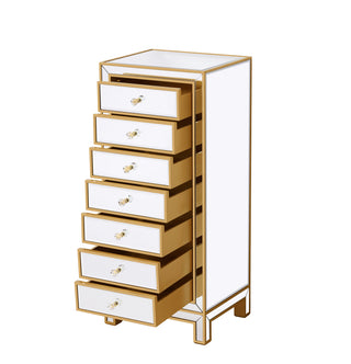 Lingerie Chest 7 drawers 18in. W x 15in. D x 42in. H in gold