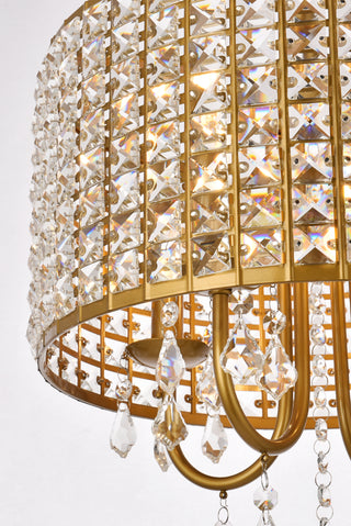 Elise 14 inch pendant in brass
