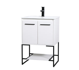 24 inch  Single Bathroom Vanity in White