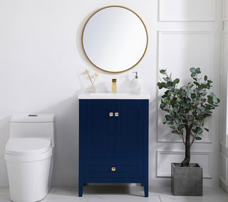 24 inch bathroom vanity in Blue