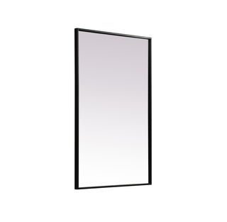 Metal Frame Rectangle Mirror 24x36 Inch in Black