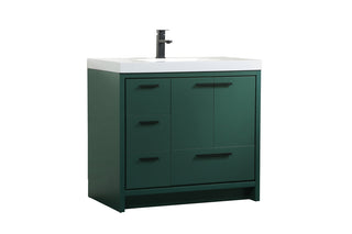 36 inch Single bathroom vanity in Green