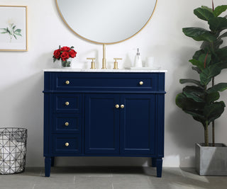 40 inch Single bathroom vanity in blue