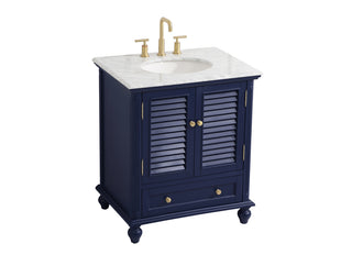 30 inch Single bathroom vanity in blue