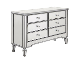 6 Drawer Dresser 48 in. x 18 in. x 32 in. in silver paint