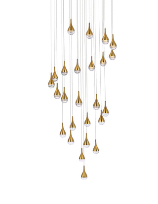 Amherst 42 inch LED chandelier in satin gold