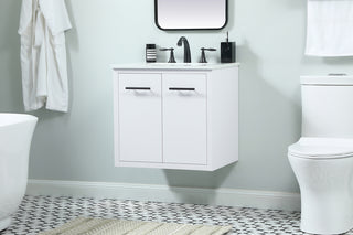24 inch Single bathroom vanity in white
