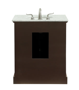 30 In. Single Bathroom Vanity Set In Teak