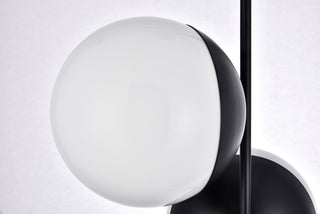 Eclipse 3 Lights Black Pendant With Frosted White Glass