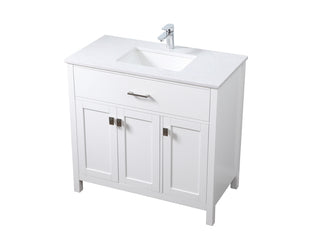 36 Inch SIngle Bathroom Vanity In White