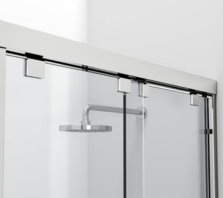 Semi-frameless tub door 60 x 60 Polished Chrome