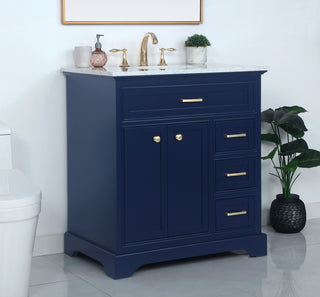 32 inch Single bathroom vanity in Blue