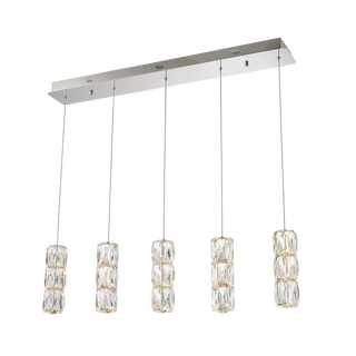 Polaris LED light Chrome Pendant Clear Elegant Cut Crystal