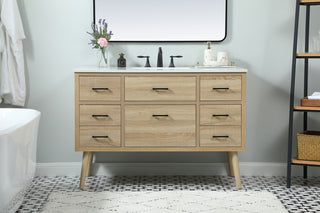 48 inch Single bathroom vanity in mango wood