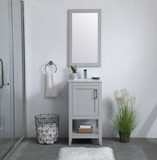 18 inch Single Bathroom Vanity in Grey