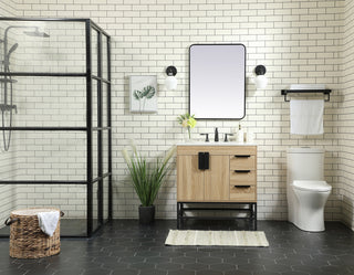 32 inch Single bathroom vanity in mango wood