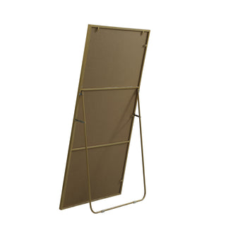 Metal Frame Rectangle Full Length Mirror 30x60 Inch in Brass