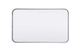 Soft corner metal rectangular mirror 18x30 inch in Silver