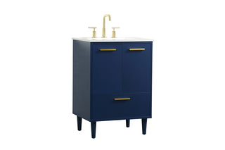 24 inch bathroom vanity in Blue