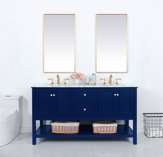 60 inch Single bathroom vanity in Blue