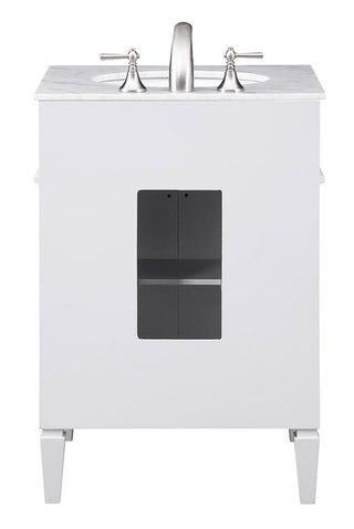 24 In. Single Bathroom Vanity Set In White