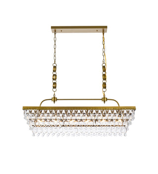 Nordic 40 inch rectangle pendant in brass