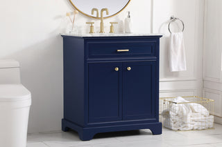 30 inch Single bathroom vanity in Blue