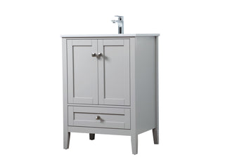 24 Inch SIngle Bathroom Vanity In Grey