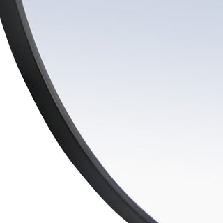 Metal frame Round Mirror 48 inch Black finish