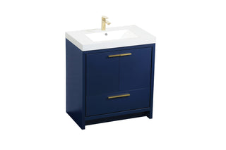 30 inch Single bathroom vanity in Blue