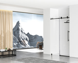 Frameless shower door 48 x 76 Matte Black