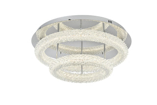 Bowen 26 inch Adjustable LED Flush Mount in Chrome