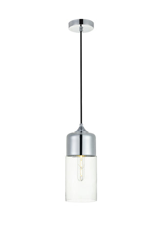 Ashwell 1 Light Chrome Pendant With Clear Glass