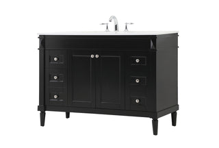 48 inch Single bathroom vanity in black